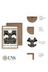 Çiçek Ahşap Çerçeveli Tablo 50 x 70