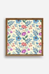 Çiçek Ahşap Çerçeveli Tablo 23 x 23