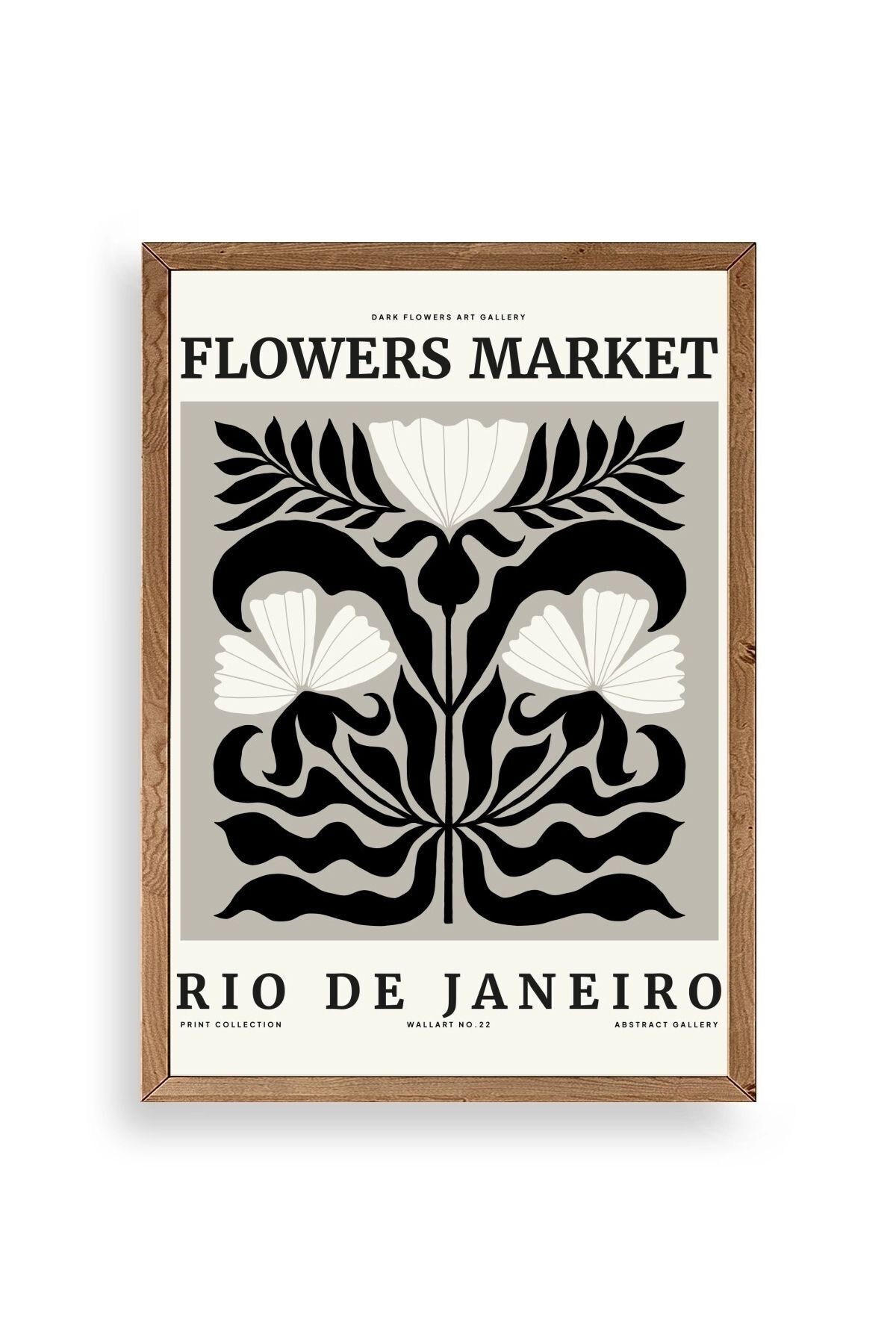 Çiçek Ahşap Çerçeveli Tablo 23 x 30