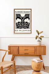 Çiçek Ahşap Çerçeveli Tablo 23 x 30