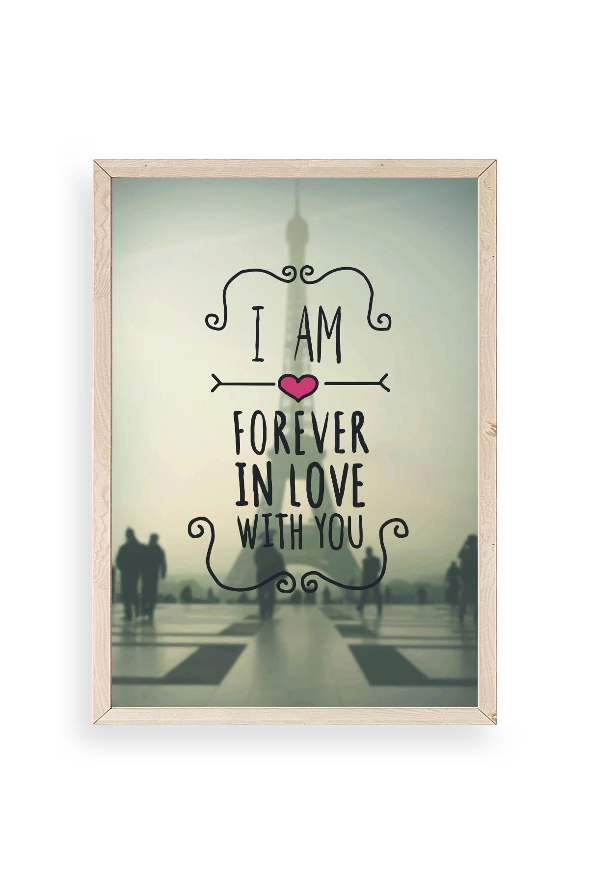 Motto Ahşap Çerçeveli Tablo 50 x 70