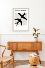 Kuşlar Ahşap Çerçeveli Tablo 17 x 23