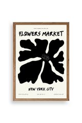 Çiçek Ahşap Çerçeveli Tablo 50 x 70