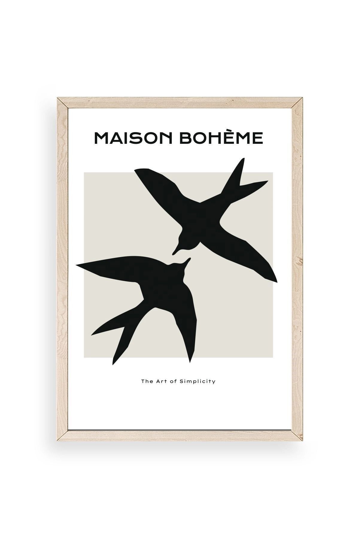 Kuşlar Ahşap Çerçeveli Tablo 17 x 23