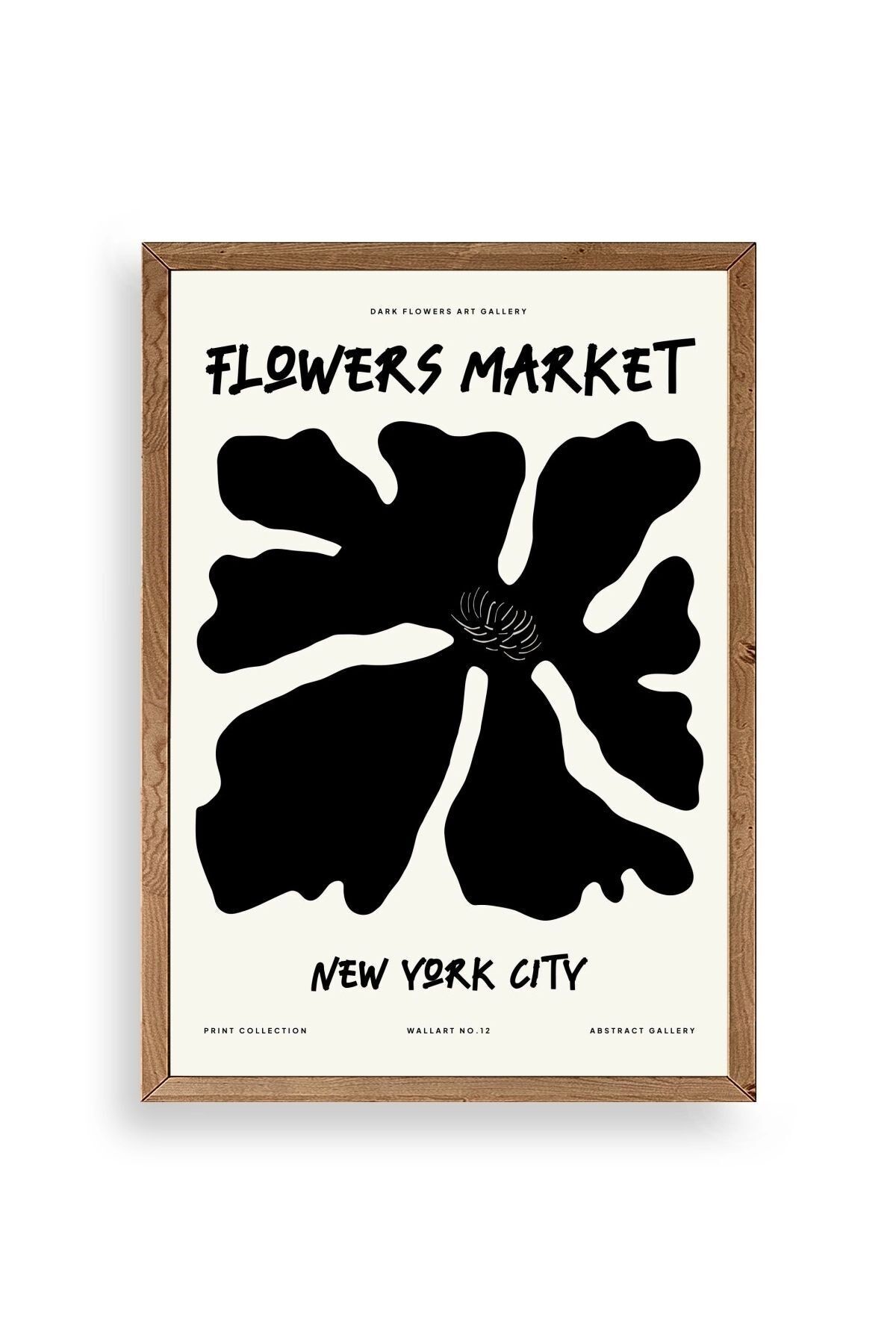 Çiçek Ahşap Çerçeveli Tablo 17 x 23