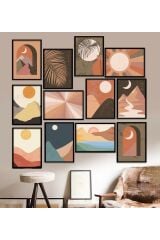 12 Parça Çerçeve Görünümlü Mdf Tablo Seti 15 x 20