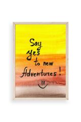 Motto Ahşap Çerçeveli Tablo 23 x 30