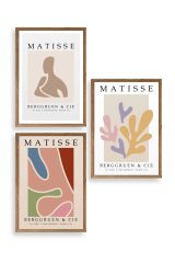 Matisse Üçlü Ahşap Çerçeveli Tablo 10 x 10