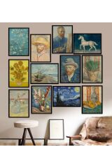 12 Parça Çerçeve Görünümlü Mdf Tablo Seti 15 x 20