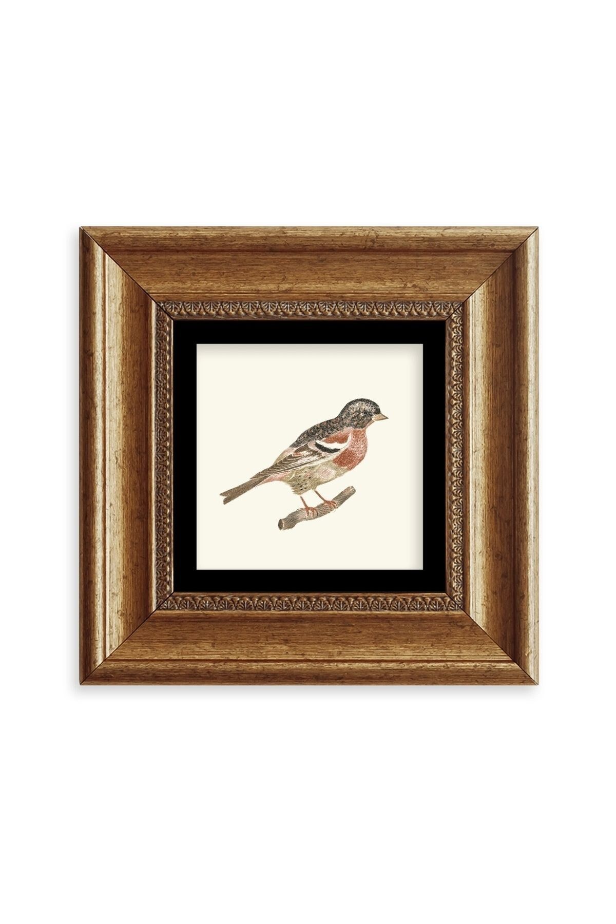 Kuş Çerçeveli Taş Tablo 20 cm