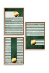 Soyut Ahşap Çerçeveli Tablo 23 x 30