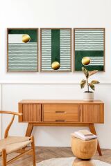 Soyut Ahşap Çerçeveli Tablo 50 x 70