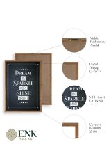 Motto Ahşap Çerçeveli Tablo 50 x 70