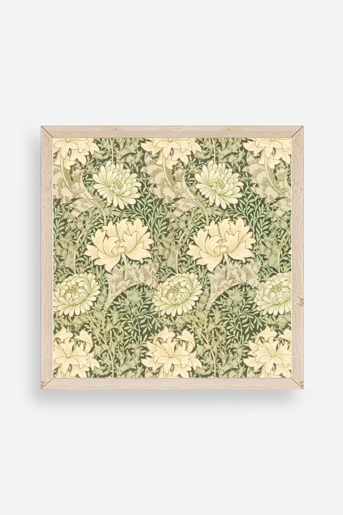 Çiçek Ahşap Çerçeveli Tablo 50 x 50