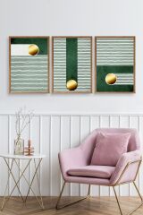 Soyut Ahşap Çerçeveli Tablo 30 x 42