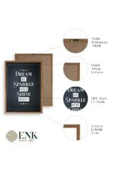 Motto Ahşap Çerçeveli Tablo 17 x 23