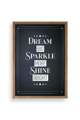 Motto Ahşap Çerçeveli Tablo 17 x 23