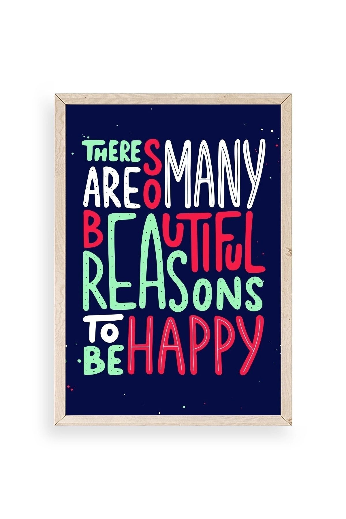 Motto Ahşap Çerçeveli Tablo 50 x 70