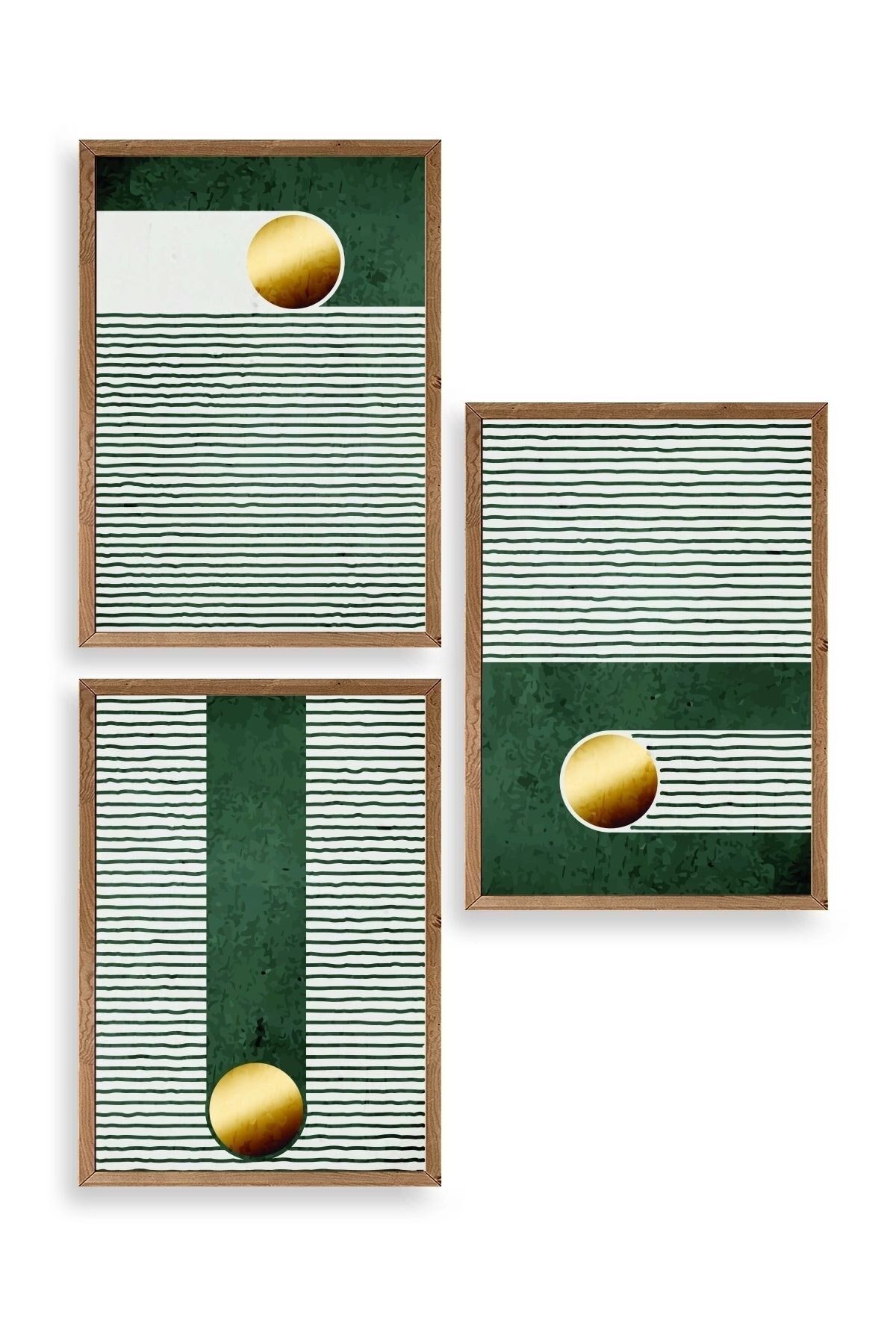 Soyut Ahşap Çerçeveli Tablo 17 x 23