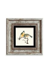 Dalda İki Kuş Çerçeveli Taş Tablo 20 cm
