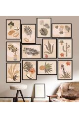 12 Parça Çerçeve Görünümlü Mdf Tablo Seti 15 x 20