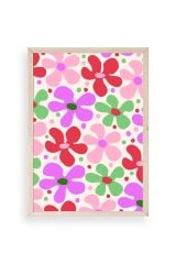 Çiçekler Ahşap Çerçeveli Tablo 50 x 70