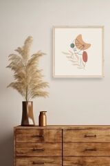 Modern Ahşap Çerçeveli Tablo 42 x 42