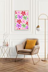 Çiçekler Ahşap Çerçeveli Tablo 30 x 42