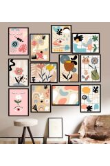 12 Parça Çerçeve Görünümlü Mdf Tablo Seti 15 x 20