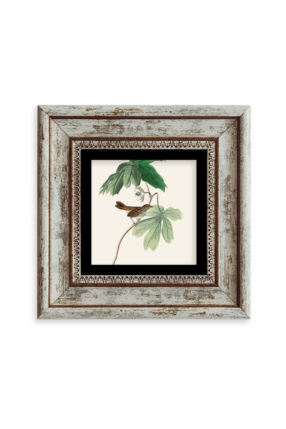 Yapraklar Çerçeveli Taş Tablo 20 cm