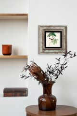 Yapraklar Çerçeveli Taş Tablo 20 cm