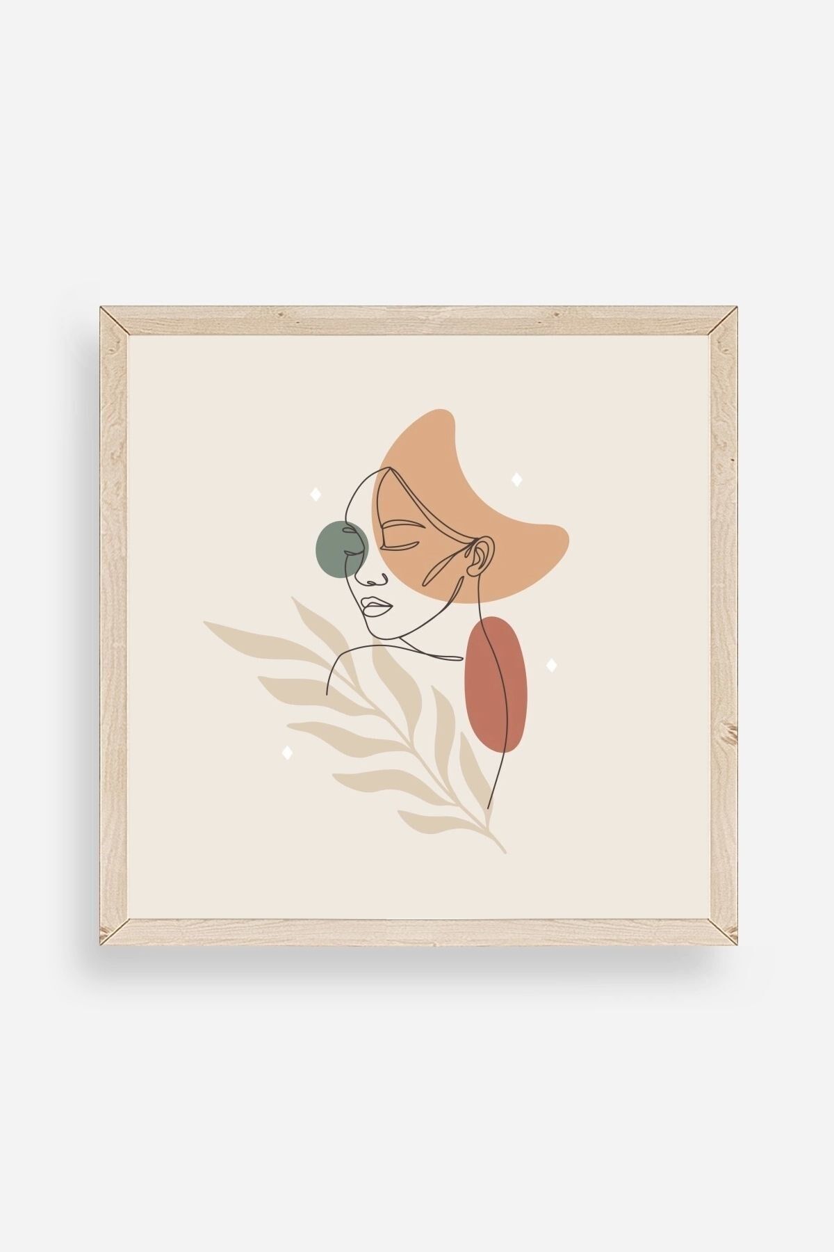 Modern Ahşap Çerçeveli Tablo 50 x 50