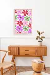 Çiçekler Ahşap Çerçeveli Tablo 17 x 23