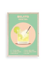 Mojito Ahşap Çerçeveli Tablo 50 x 70