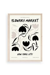 Çiçek Ahşap Çerçeveli Tablo 30 x 42