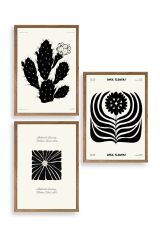 Modern Üçlü Ahşap Çerçeveli Tablo 30 x 40