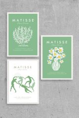 Matisse Üçlü Ahşap Çerçeveli Tablo 50 x 70