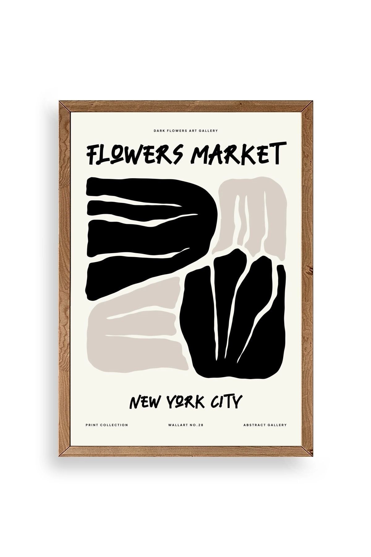 Çiçek Ahşap Çerçeveli Tablo 17 x 23