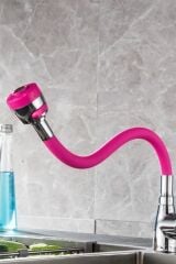 BUFFER® Oynar Başlıklı Tasarruflu Kubar Musluk Borusu ve Başlığı  Pembe