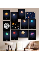 12 Parça Çerçeve Görünümlü Mdf Tablo Seti 15 x 20