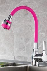 BUFFER® Oynar Başlıklı Tasarruflu Kubar Musluk Borusu ve Başlığı  Pembe