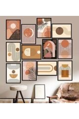 12 Parça Çerçeve Görünümlü Mdf Tablo Seti 15 x 20