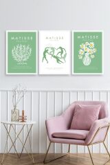 Matisse Üçlü Ahşap Çerçeveli Tablo 23 x 30