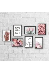 7 Parça Çerçeve Görünümlü Mdf Tablo Seti 148 x 206