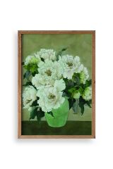 Çiçekler Ahşap Çerçeveli Tablo 30 x 42