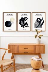 Matisse Üçlü Ahşap Çerçeveli Tablo 50 x 70