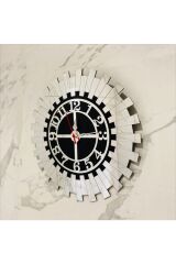 Dekoratif Gümüş Duvar Saati Mdf Üzeri Aynalı Pleksi 40 x 40