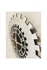 Dekoratif Gümüş Duvar Saati Mdf Üzeri Aynalı Pleksi 40 x 40