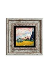 Van Gogh Çerçeveli Taş Tablo 20 cm