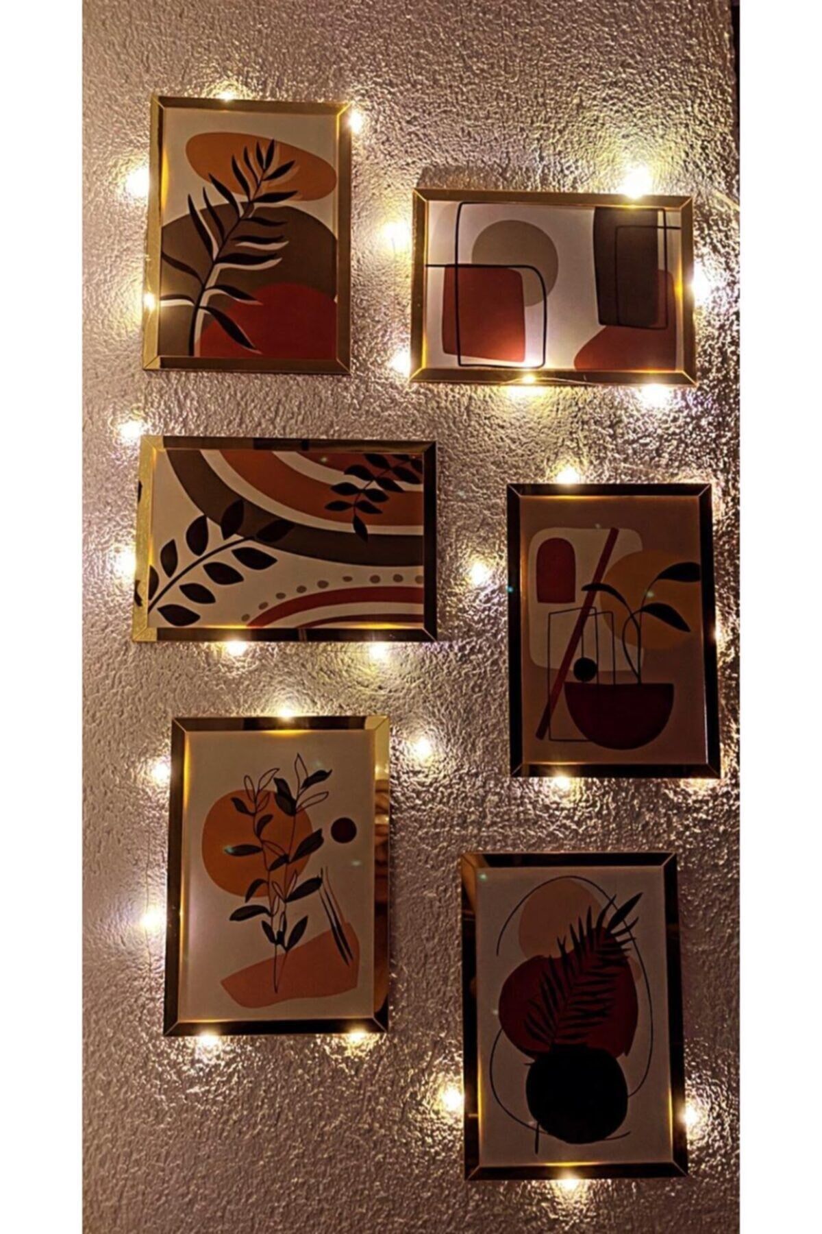 6 Parça Çerçeveli Mdf Tablo 15 x 20